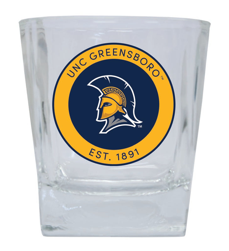 North Carolina Greensboro Spartans 10 oz Whiskey Rocks Glass Circle Design Officially Licensed Collegiate Product