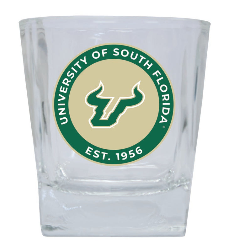 South Florida Bulls 10 oz Whiskey Rocks Glass Circle Design Officially Licensed Collegiate Product