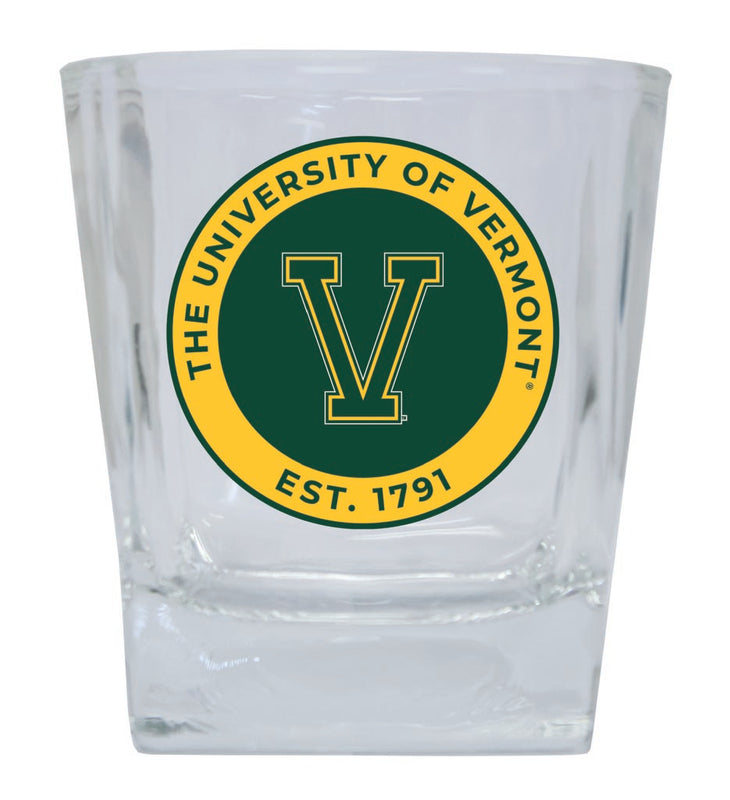 Vermont Catamounts 10 oz Whiskey Rocks Glass Circle Design Officially Licensed Collegiate Product