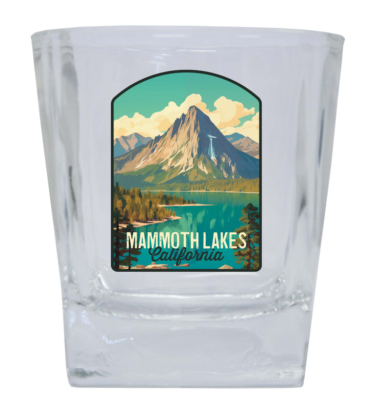 Mammoth Lakes California Design A Souvenir 10 oz Whiskey Glass Rocks Glass 2-Pack