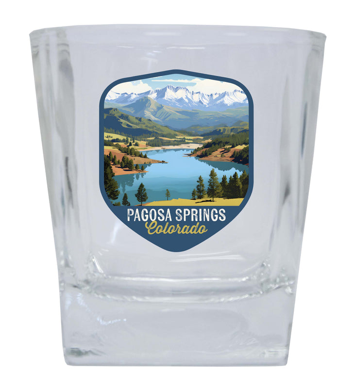 Pagosa Springs Colorado Design B Souvenir 10 oz Whiskey Glass Rocks Glass Single