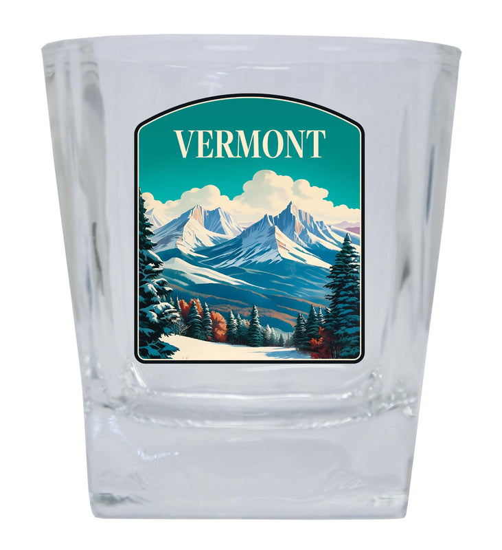 Vermont Design A Souvenir 10 oz Whiskey Glass Rocks Glass 4-Pack