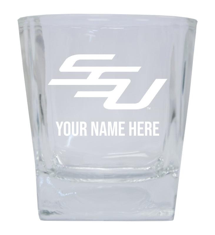 Savannah State University Customizable Etched 8 oz Whiskey Rocks Glass Officially Licensed Collegiate Product Single Unit
