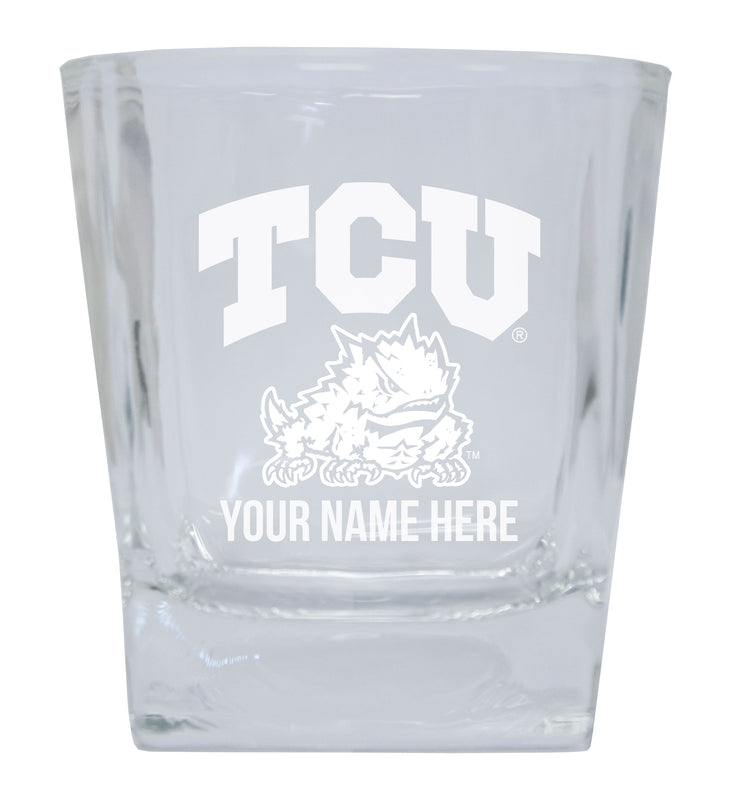 Texas Christian University Personalized NCAA Spirit Elegance 10oz Etched Glass Tumbler