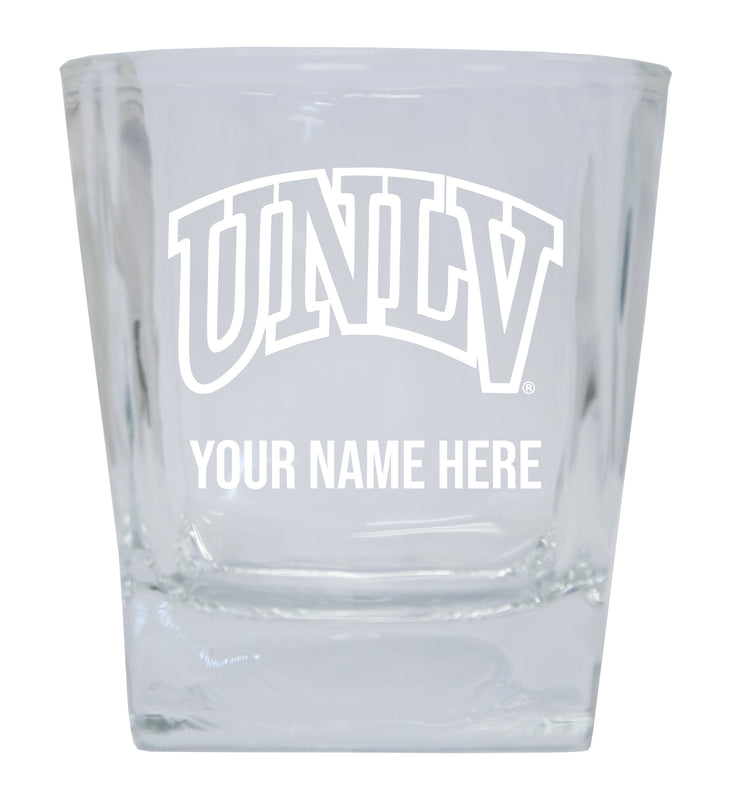 UNLV Rebels Customizable Etched 8 oz Whiskey Rocks Glass Officially Licensed Collegiate Product 2-Pack