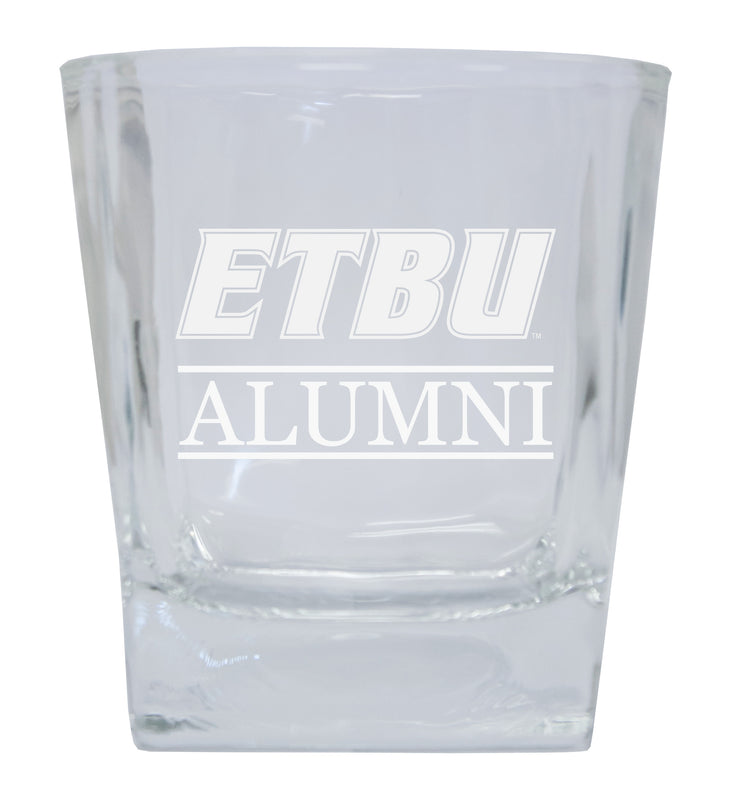 East Texas Baptist University Alumni Elegance 10oz Etched Glass Tumbler