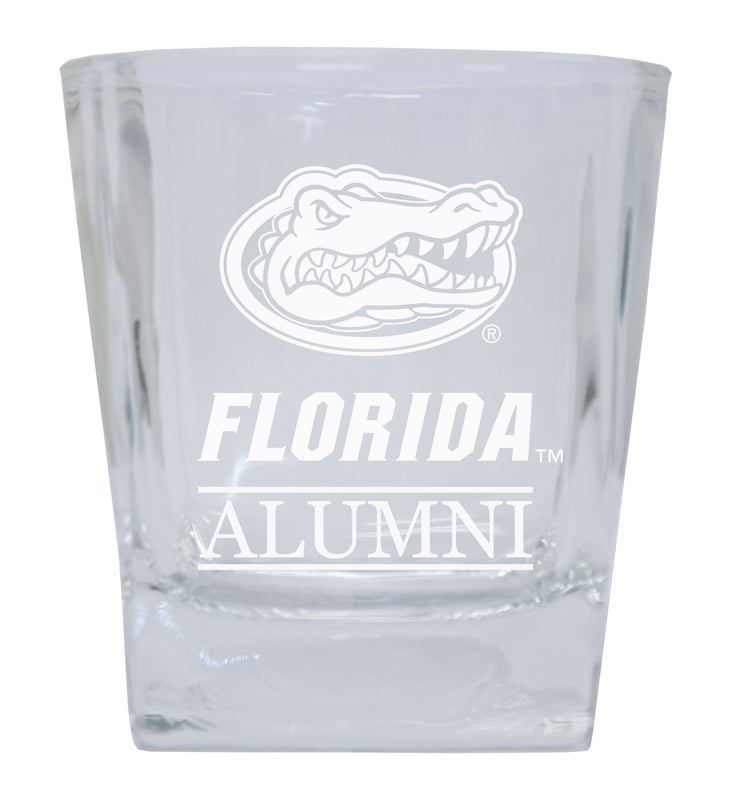 Florida Gators Etched Alumni 8 oz Whiskey Rocks Glass Officially Licensed Collegiate Product 4-Pack