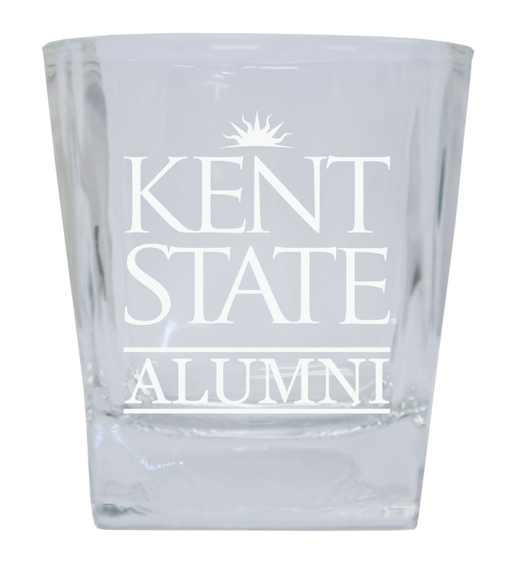 Kent Golden Flashes Etched Alumni 8 oz Whiskey Rocks Glass Officially Licensed Collegiate Product 4-Pack