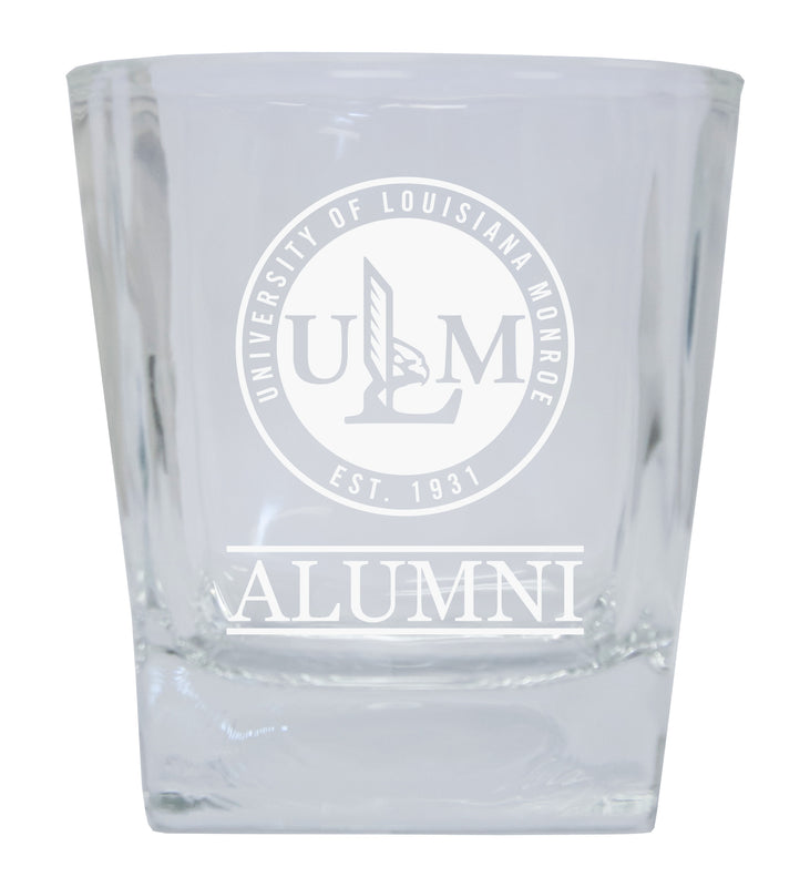 University of Louisiana Monroe Alumni Elegance 10oz Etched Glass Tumbler