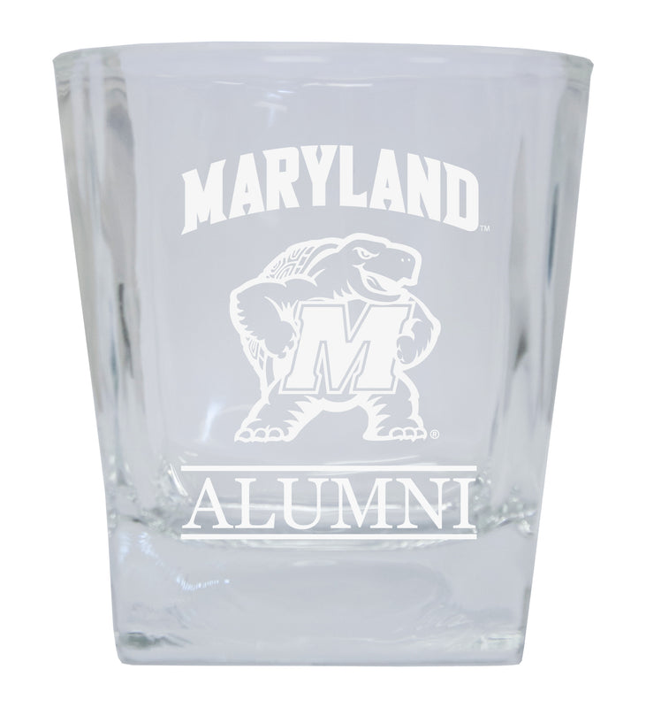 Maryland Terrapins Alumni Elegance 10oz Etched Glass Tumbler