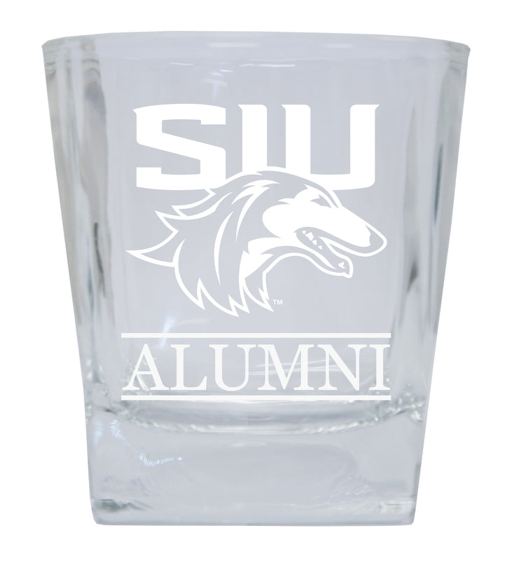 Southern Illinois Salukis Alumni Elegance 10oz Etched Glass Tumbler