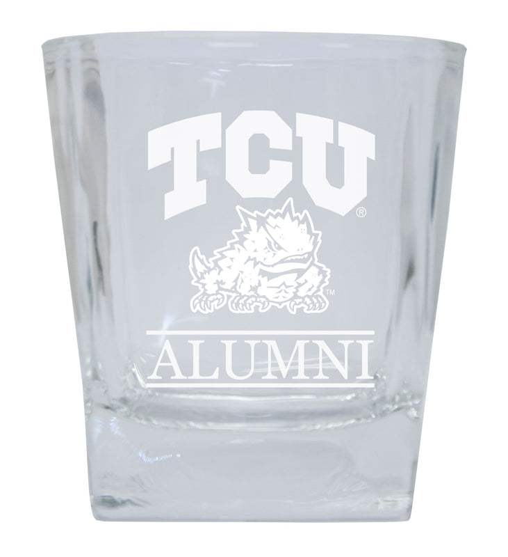 Texas Christian University 8 oz Etched Whiskey Rocks Glass Officially Licensed Collegiate Product Single Unit