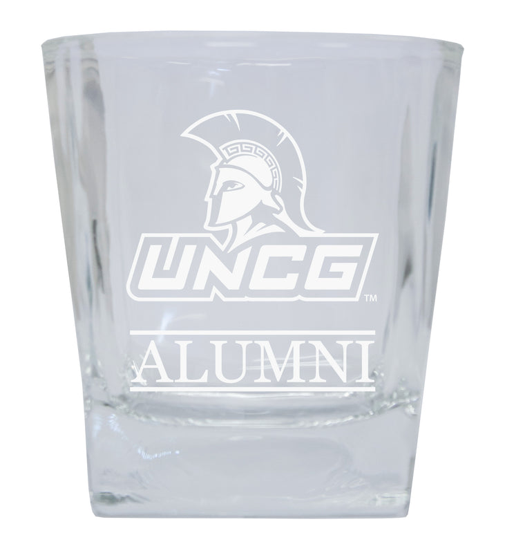 North Carolina Greensboro Spartans Alumni Elegance 10oz Etched Glass Tumbler