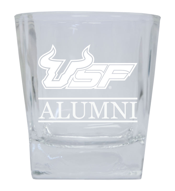 South Florida Bulls Etched Alumni 8 oz Whiskey Rocks Glass Officially Licensed Collegiate Product 4-Pack