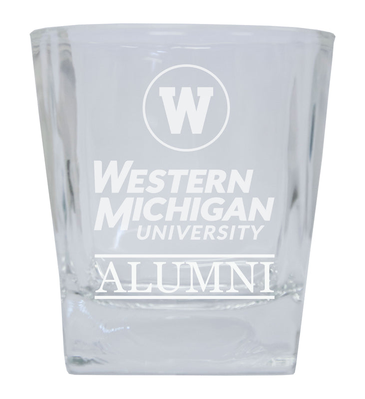 Western Michigan University Etched Alumni 8 oz Whiskey Rocks Glass Officially Licensed Collegiate Product 2-Pack
