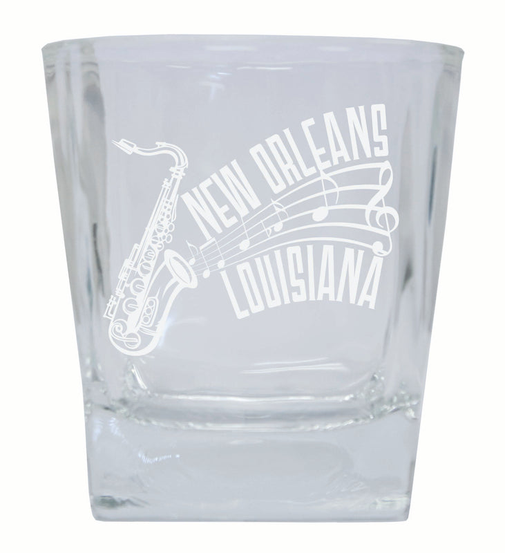 New Orleans Louisiana Souvenir 10 oz Engraved Whiskey Glass Rocks Glass Single Unit