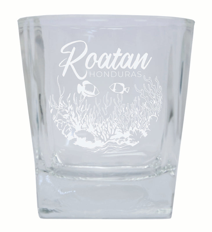 Roatan Honduras Souvenir 10 oz Engraved Whiskey Glass Rocks Glass Single Unit