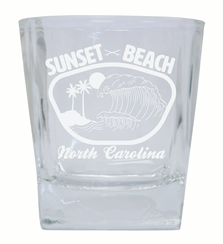 Sunset Beach North Carolina Souvenir 10 oz Engraved Whiskey Glass Rocks Glass Single Unit