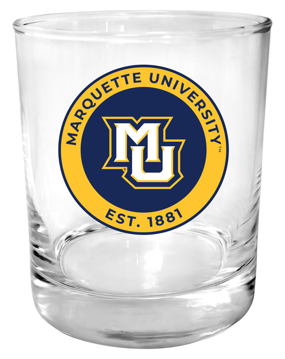 Marquette Golden Eagles 11 oz Round College Whiskey Glass – Officially Licensed with Full Color or Engraved Logo