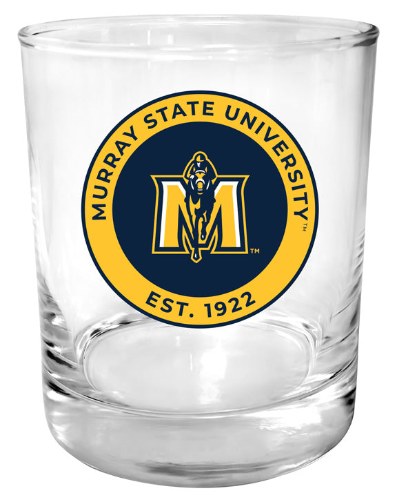 Murray State University 11 oz Round College Whiskey Glass – Officially Licensed with Full Color or Engraved Logo