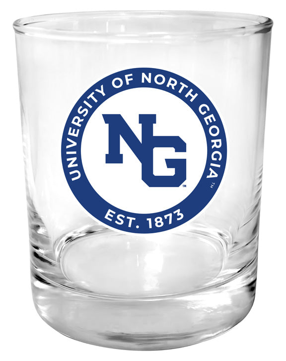 North Georgia Nighthawks 11 oz Round College Whiskey Glass – Officially Licensed with Full Color or Engraved Logo