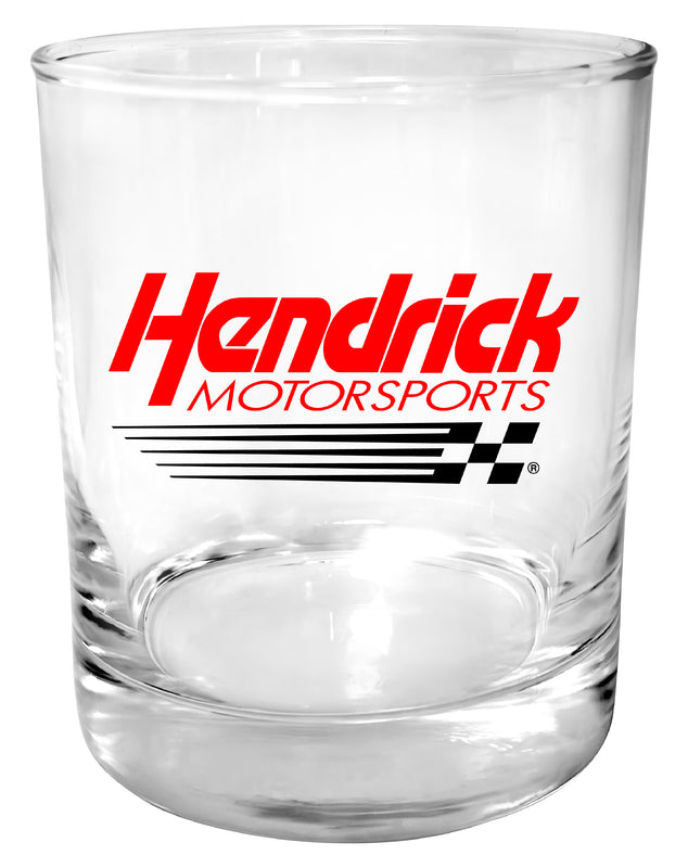 Hendrick Motorsports Nascar 11 oz Round Whiskey Glass – Offic. Licensed Full Color Logo