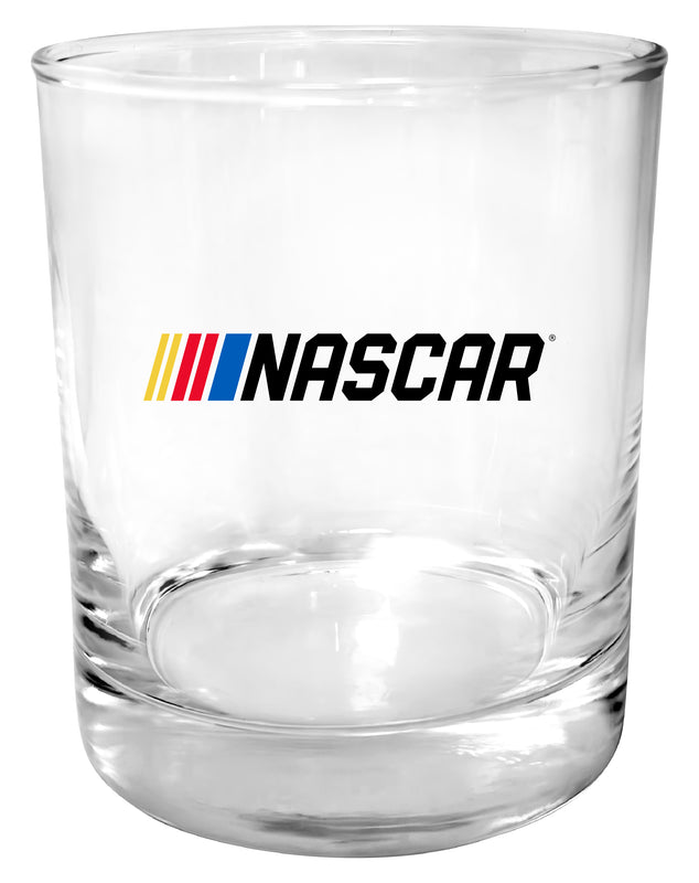 NASCAR Nascar 11 oz Round Whiskey Glass – Offic. Licensed Full Color Logo