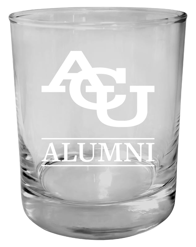 Abilene Christian University 11 oz Round Whiskey Glass – Officially Licensed Engraved Alumni Design
