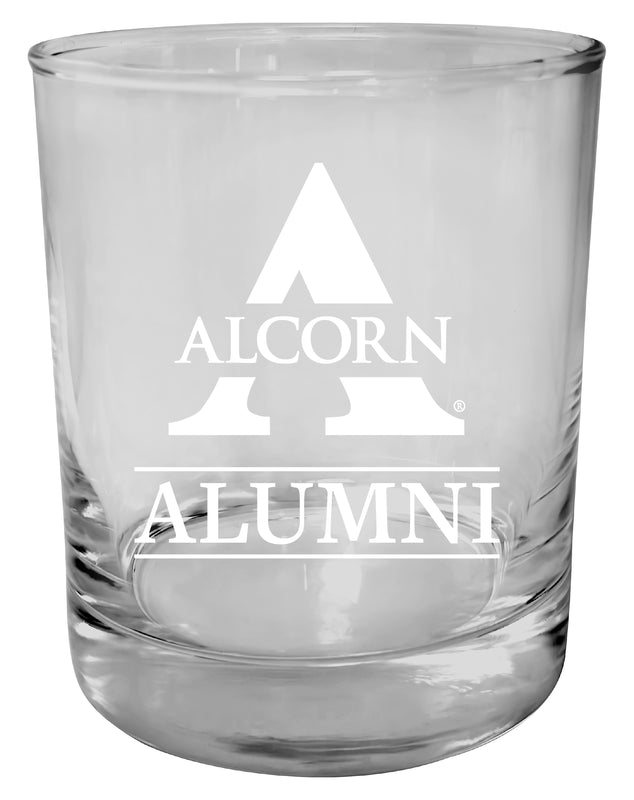 Alcorn State Braves 11 oz Round Whiskey Glass – Officially Licensed Engraved Alumni Design