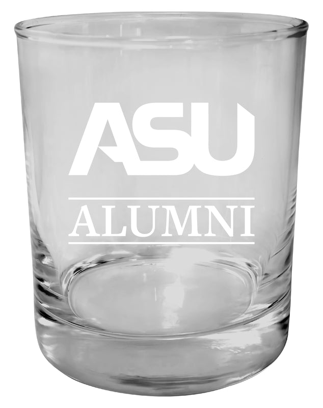 Alabama State University 11 oz Round Whiskey Glass – Officially Licensed Engraved Alumni Design