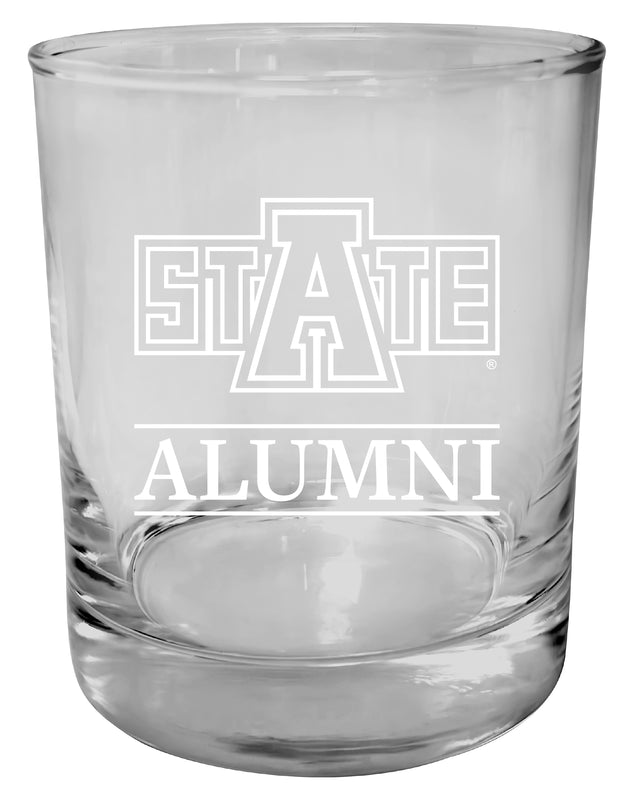 Arkansas State 11 oz Round Whiskey Glass – Officially Licensed Engraved Alumni Design
