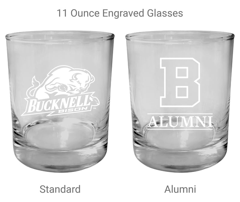 Bucknell University Bison Customizable 11 oz Round College Whiskey Glass – Officially Licensed Engraved Design