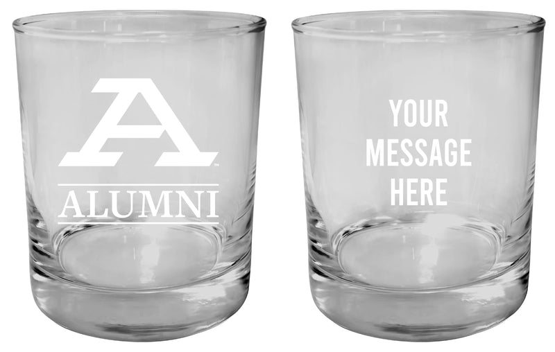 Akron Zips Customizable 11 oz Round College Whiskey Glass – Officially Licensed Engraved Design Alumni