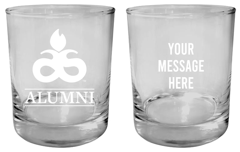 Albany State University Customizable 11 oz Round College Whiskey Glass – Officially Licensed Engraved Design Alumni