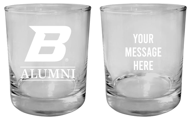 Boise State Broncos Customizable 11 oz Round College Whiskey Glass – Officially Licensed Engraved Design Alumni