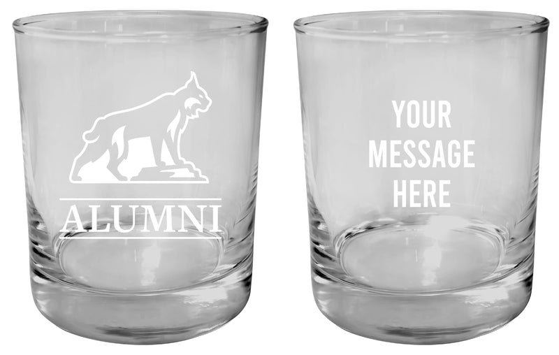 California State University, Chico Customizable 11 oz Round College Whiskey Glass – Officially Licensed Engraved Design Alumni