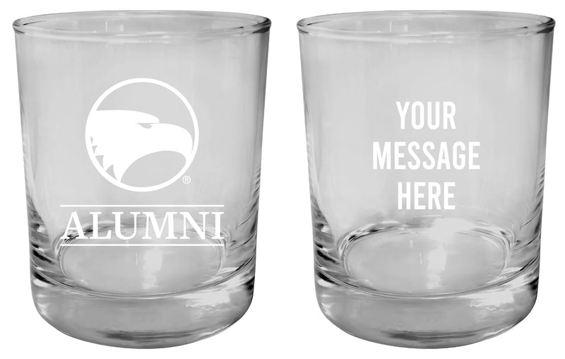 Georgia Southern Eagles Customizable 11 oz Round College Whiskey Glass – Officially Licensed Engraved Design Alumni