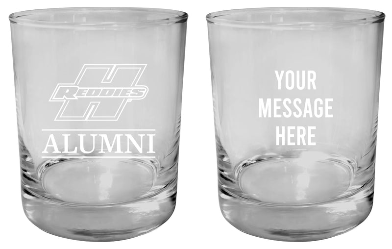 Henderson State Reddies Customizable 11 oz Round College Whiskey Glass – Officially Licensed Engraved Design Alumni