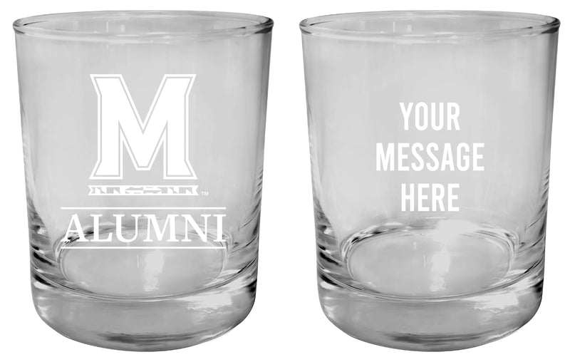 Maryland Terrapins Customizable 11 oz Round College Whiskey Glass – Officially Licensed Engraved Design Alumni
