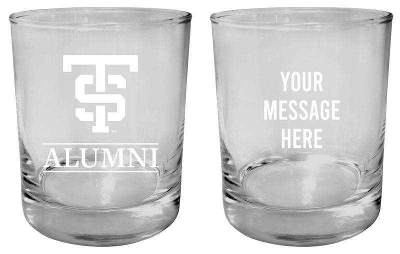 University of St. Thomas Customizable 11 oz Round College Whiskey Glass – Officially Licensed Engraved Design Alumni
