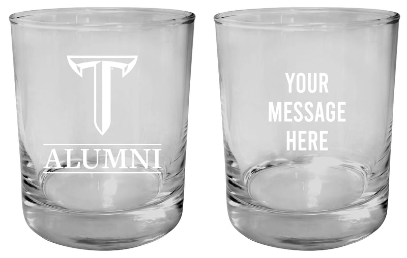 Troy University Customizable 11 oz Round College Whiskey Glass – Officially Licensed Engraved Design Alumni