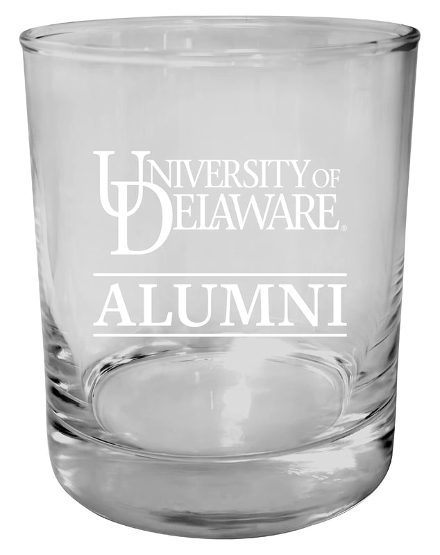 Delaware Blue Hens 11 oz Round Whiskey Glass – Officially Licensed Engraved Alumni Design