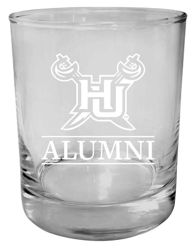 Hampton University 11 oz Round Whiskey Glass – Officially Licensed Engraved Alumni Design