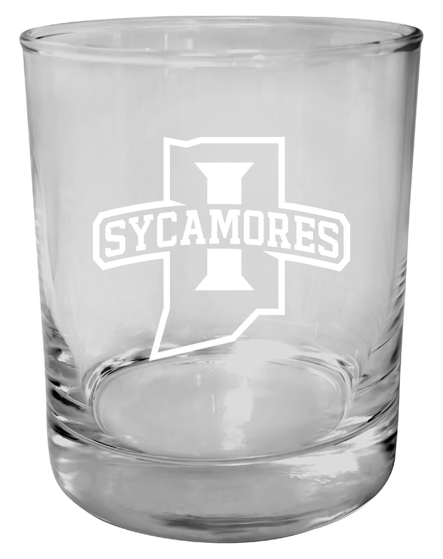Indiana State University 11 oz Round College Whiskey Glass – Officially Licensed with Engraved Logo
