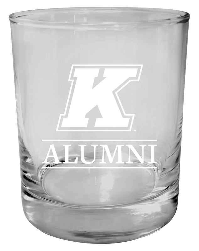 Kent State University 11 oz Round Whiskey Glass – Officially Licensed Engraved Alumni Design