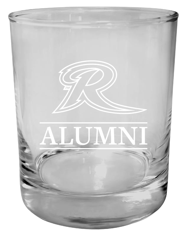 Rider University Broncs 11 oz Round Whiskey Glass – Officially Licensed Engraved Alumni Design