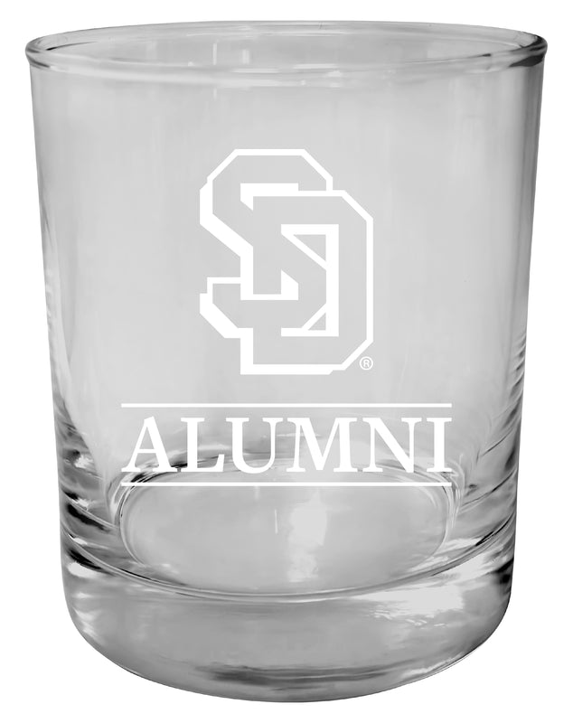 South Dakota Coyotes 11 oz Round Whiskey Glass – Officially Licensed Engraved Alumni Design