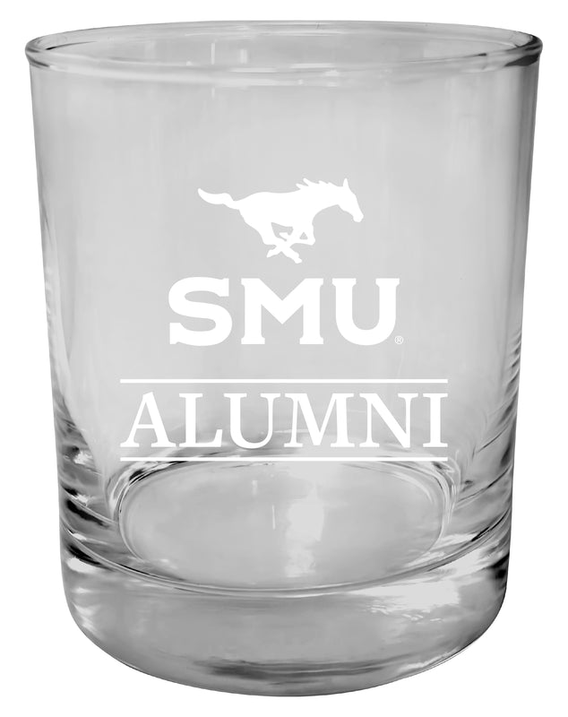 Southern Methodist University 11 oz Round Whiskey Glass – Officially Licensed Engraved Alumni Design