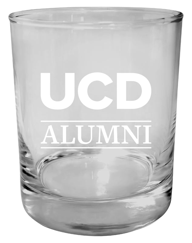 UC Davis Aggies 11 oz Round Whiskey Glass – Officially Licensed Engraved Alumni Design