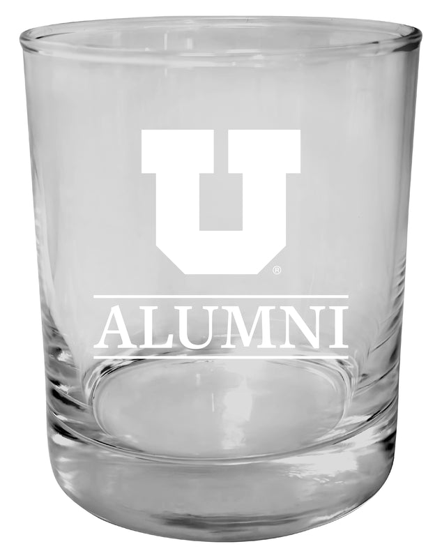 Utah Utes 11 oz Round Whiskey Glass – Officially Licensed Engraved Alumni Design